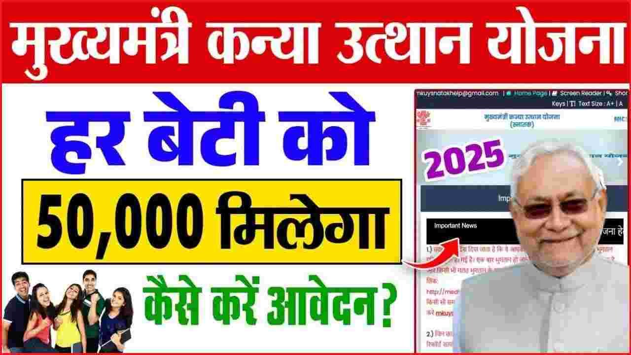 CM Kanya Utthan Yojana 2025