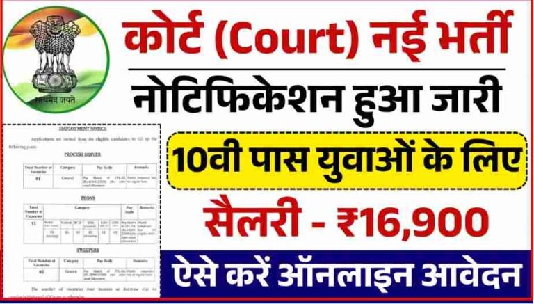 Peon Vacancy ! चपरासी भर्ती का नोटिफिकेशन जारी, फॉर्म भरने शुरू