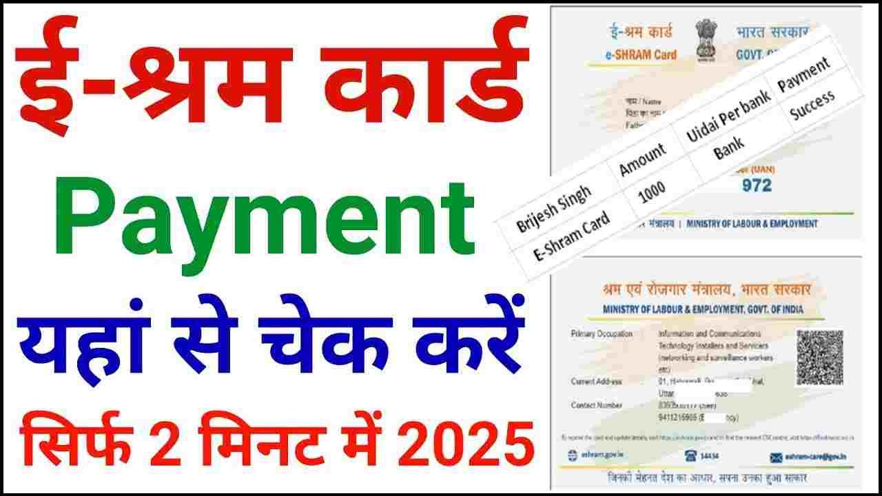 E Shram Card Balance Payment Status Check
