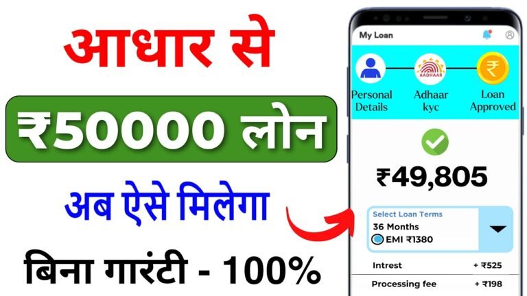 Get ₹65000 Instant Loan Online Using Aadhar In 5 Minutes